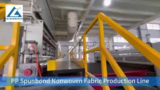 PP Spunbond Nonwoven Fabric Production Line [upl. by Nuhsyar304]