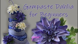 Professional Cake Artist teaches how to make Gumpaste Dahlia to decorate cakes [upl. by Wawro]