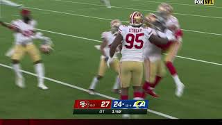 49ers Ambry Thomas OT Interception CLINCHES PLAYOFFS [upl. by Casanova709]