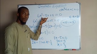 QUADRATIC EQUATIONS  Solution by Factorization [upl. by Nacnud453]