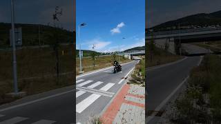 how to ride retro bike 🙃 kawasaki z900rs motorbike motorcycle kneedown wheelie backing slide [upl. by Ailla780]