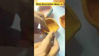 Diya decoration ideas🪔 diy craft diwali shorts [upl. by Austin]