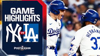 Yankees vs Dodgers World Series Game 2 Highlights 102624  MLB Highlights [upl. by Nilved944]