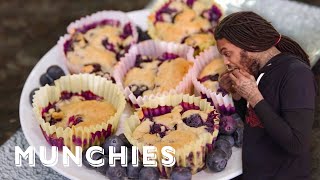 How To Make Vegan Blueberry Muffins with Waka Flocka Flame amp Raury [upl. by Celine]