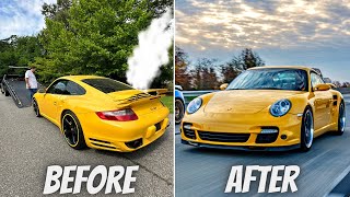 FULL BUILD  Rebuilding A DESTROYED Porsche 911 Turbo [upl. by Merrell]