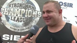 Mateusz Kieliszkowski from Poland for Champion in SCL Interview  Strongman Champions League [upl. by Eiramave]