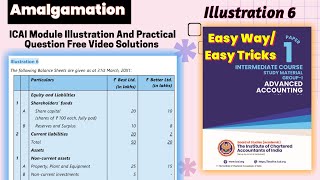 Illustration 6  ICAI latest Module CA Inter Amalgamation Of Company  New Scheme Advance Account [upl. by Bowrah979]
