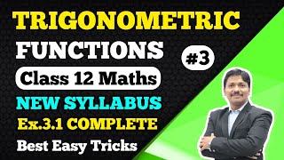 TRIGONOMETRIC FUNCTIONS Part 3 Ex31 Complete  12th Maths New Syllabus 202021  Dinesh Sir [upl. by Aerbua]