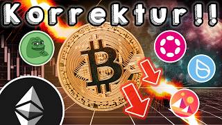 KryptoKorrektur Wie tief fallen wir jetzt Charts ETH PEPE DOT SUI MANA [upl. by Remsen]