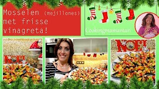 Mosselen met frisse vinagreta mejillones Kerstspecials [upl. by Groark282]