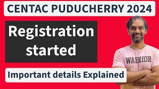 Centac Puducherry 2024 MBBS registration started 🔴 important centacpuducherry [upl. by Ella]