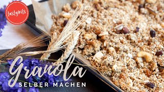 Das BESTE Knuspermüsli  Granola ganz einfach selber machen [upl. by Jamima741]