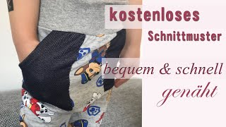 Bequeme Babyhose Kinderhose aus Jersey nähen mit Hosentaschen amp Bündchen ❤️Kostenloses Schnittmuster [upl. by Yul213]