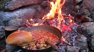 English Breakfast Bushcraft Camp Kitchen [upl. by Alanna]