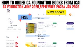 How to Order CA Foundation ICAI books  CA Foundation New ICAI books  CA foundation ICAI Book order [upl. by Anwahsed381]