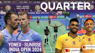 CHIRAG SHETTYSATWIKSAIRAJ VS KIM ASTRUPANDERS SKAARUP YONEXSUNRISE INDIA OPEN 2024  QUARTER [upl. by Lombardi]