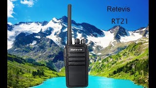 Revisado Walkie Talkie Largo VHF y UHF Retevis RT21 [upl. by Ingrim204]