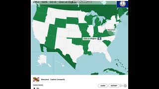 Seterra The US 50 States in 35902 speedruncom Rank13 current date [upl. by Aihsele]