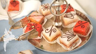 Klassische aufwändige Petit Fours aus der Konditorei  Anleitung  Rezept Mini Törtchen  Kuchenfee [upl. by Blake545]