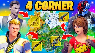 The MYTHIC 4 CORNER Challenge in Fortnite [upl. by Krisha]