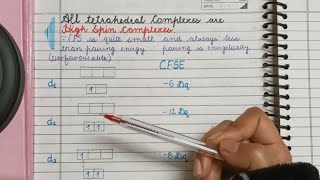 Crystal field splitting in tetrahedral complexes [upl. by Berl]