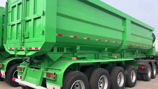 High Quality 4 Axles Rear Dump Semi Trailer [upl. by Werdnael]