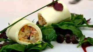 Canneloni van witte chocolade met kreeftsalade [upl. by Dde]