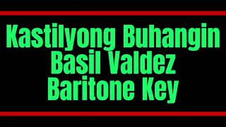 Kastilyong Buhangin by Basil Valdez Baritone Key Karaoke [upl. by Kcirrem969]