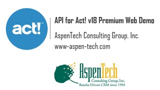 API for Act v18 Premium Web Demo [upl. by Osman]