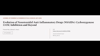 Evolution of Nonsteroidal AntiInflammatory Drugs NSAIDs Cyclooxygenase COX Inhi  RTCLTV [upl. by Robert]