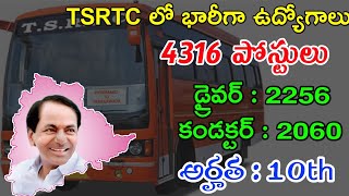 TSRTC Notification 2022  TSRTC Driver Conductor Notification 2022  TSRTC Jobs In Telugu 2022 [upl. by Notyalk]