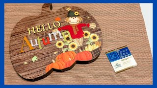 Dollar Tree Pumpkin Makeover  Fall Decor DIY  Just 1 Quick Craft [upl. by Anelle]