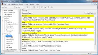 EndNote Editing an Output Style [upl. by Ridinger]