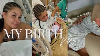 LABOR amp DELIVERY VLOG real amp raw  induced at 40weeks  positive birth experience  medicated birth [upl. by Ellierim]