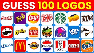 Guess The Snack Logo in 3 Seconds  100 Famous Logos 🍫🍔 Logo Quiz 2024 [upl. by Sherie]