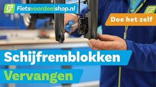 Remblokken van schijfrem vervangen  Fietsvoordeelshopnl Doe Het Zelf [upl. by Romelda]