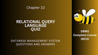 Relational Query Language Quiz Questions Answers PDF  Query Language Class 912 Notes Ch 10 Quiz [upl. by Bodrogi]