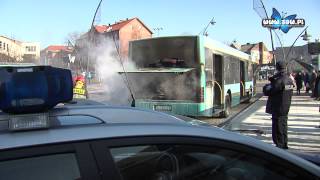 Pożar autobusu w centrum [upl. by Garrot]