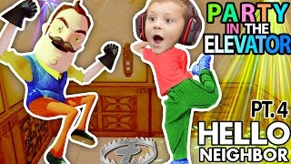 HELLO NEIGHBOR CAN WE PARTY IN YOUR ELEVATOR Scary FNAF Theme Park House FGTEEV Part 4 Alpha 1 [upl. by Crary128]