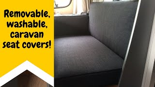 Caravan makeover ep 1 making caravan seat covers [upl. by Marinna80]