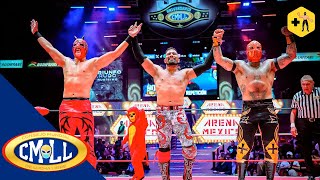 CMLL Templario Soberano Jr y Rocky Romero derrotan a Místico Máscara Dorada y Titán [upl. by Danell]