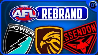 Rebranding the AFL  Port Adelaide Essendon Hawthorn [upl. by Koziarz388]