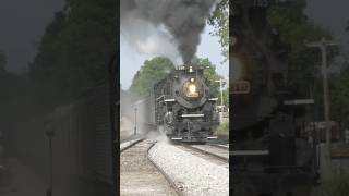 NKP 765 runs by with EARSPLITTING stack talk shorts 765 trains steam train indiana history [upl. by Yllaw]