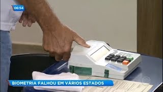 Biometria falha em vários estados no primeiro turno das eleições [upl. by Rudin]