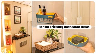 Rental Friendly Bathroom Organization Ideas  बिना कील लगाए बाथरूम में सामान कैसे लगाएँ [upl. by Pulchia995]