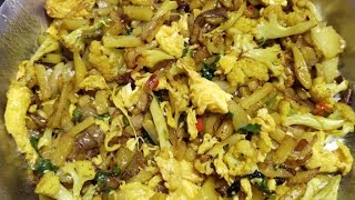 ফুলকপি আলু ডিম ভাজা রেসিপি।। fulkopi alu diye dim diye vaji Recipe in Bengali food cooking [upl. by Filler]