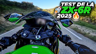 TEST DE LA ZX6R 2025 🔥🚀 UNE DINGUERIE [upl. by Alegnaoj649]