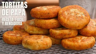 La receta de tortitas de papa que mas gusta en casa receta fácil y rendidora [upl. by Ahsekat]