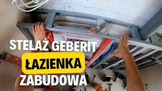 183 Zabudowa GK GEBERIT  SZAFKA WISZĄCA z umywalką Solidna konstrukcja z profili Budowa samemu [upl. by Aecila679]