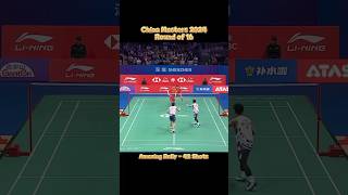 Amazing Rally 42 Shots Mens Doubles HeRen vs ArifYap BWFWorldTour ChinaMasters2024 shorts [upl. by Ronyar]